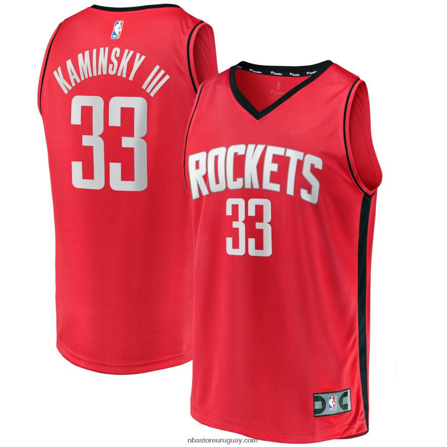 houston cohetes frank kaminsky iii rojo fast break player jersey 6L080N18925 NBA