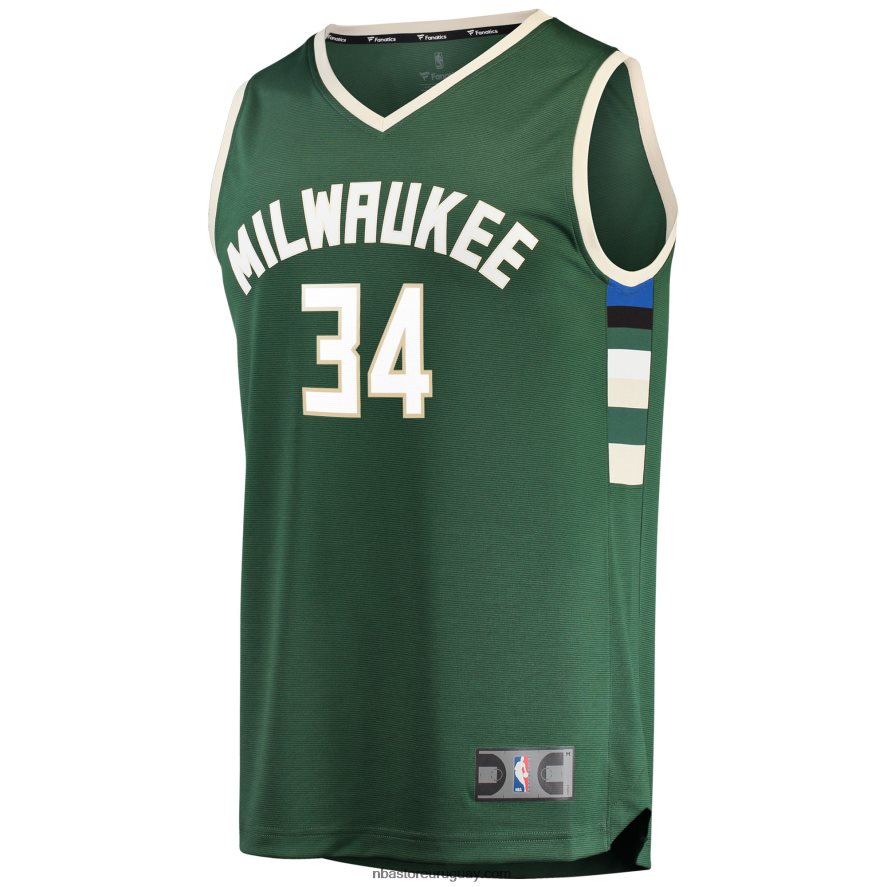 milwaukee bucks giannis antetokounmpo camiseta de jugador de descanso rápido verde cazador 6L080N16699 NBA