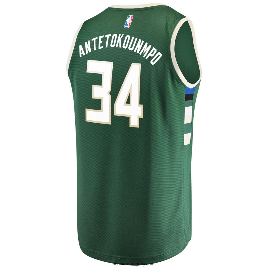 milwaukee bucks giannis antetokounmpo camiseta de jugador de descanso rápido verde cazador 6L080N16699 NBA