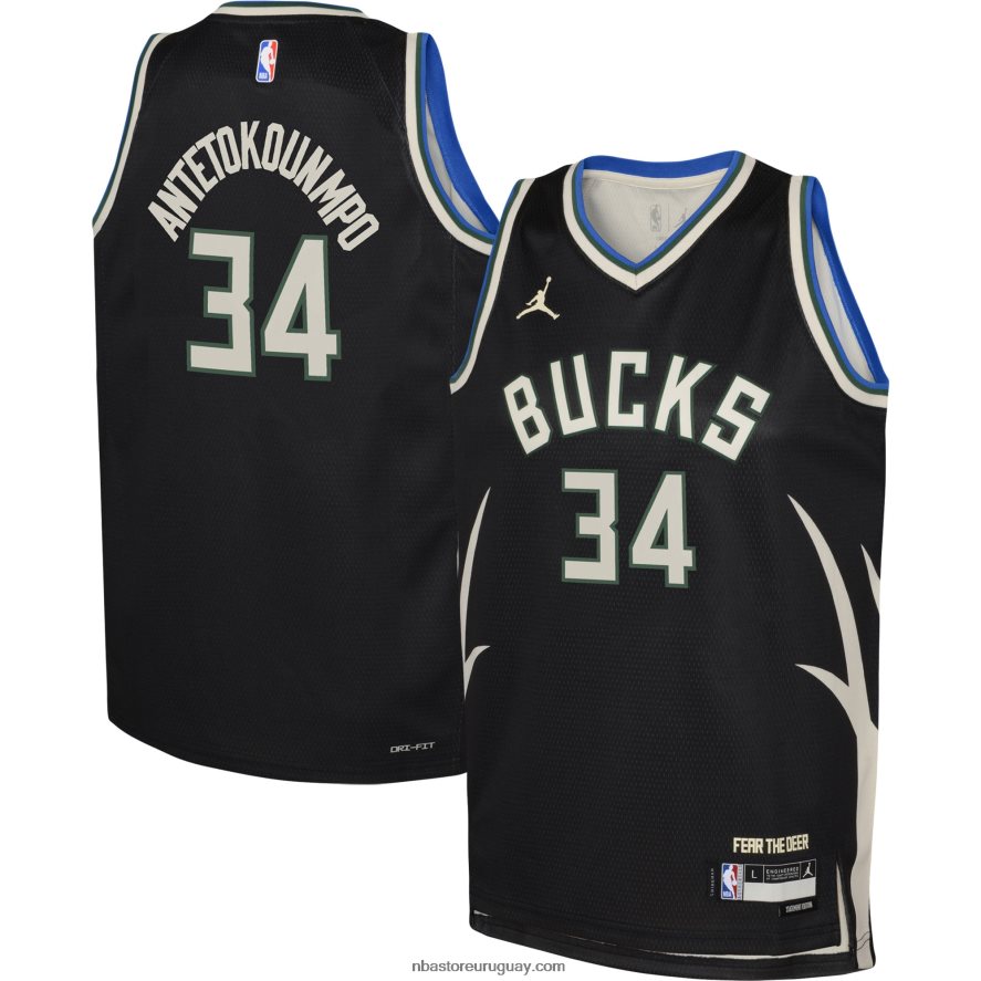 milwaukee bucks giannis antetokounmpo jordan marca negro swingman jersey 6L080N16723 NBA