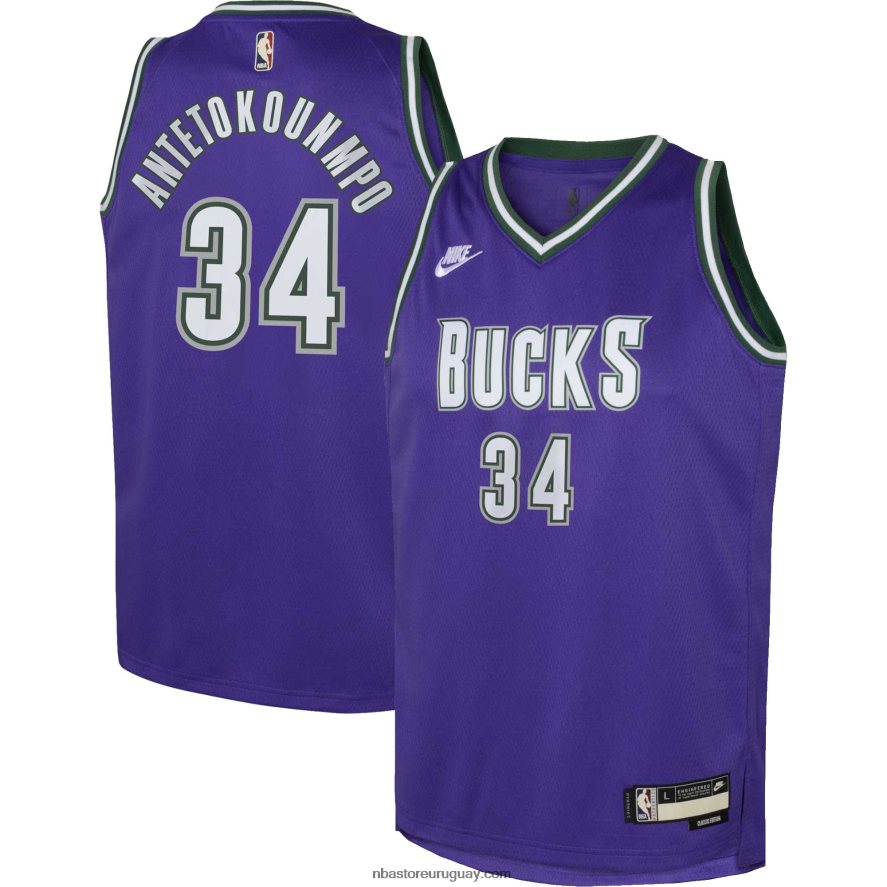 milwaukee bucks giannis antetokounmpo nike púrpura swingman camiseta 6L080N16709 NBA
