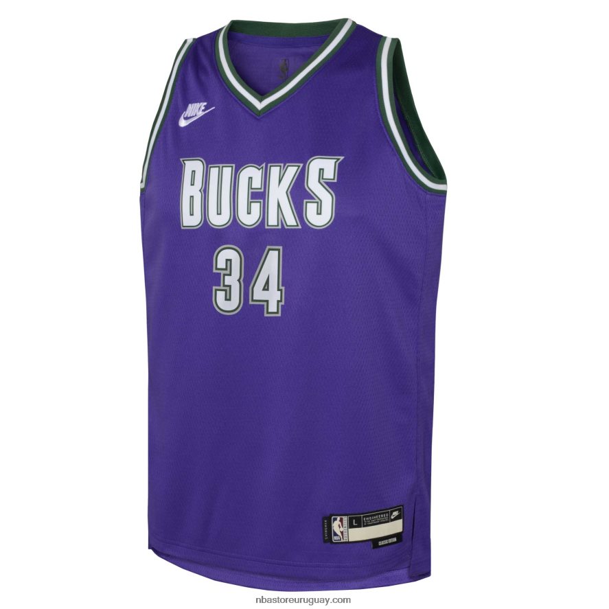 milwaukee bucks giannis antetokounmpo nike púrpura swingman camiseta 6L080N16709 NBA