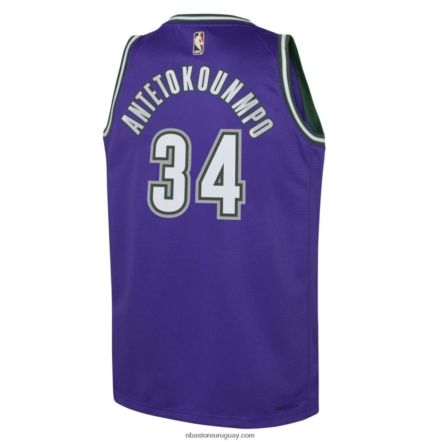 milwaukee bucks giannis antetokounmpo nike púrpura swingman camiseta 6L080N16709 NBA