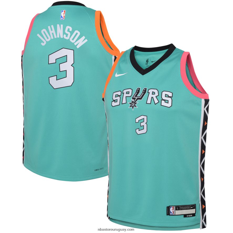 camiseta nike verde swingman san antonio spurs keldon johnson 6L080N16952 NBA
