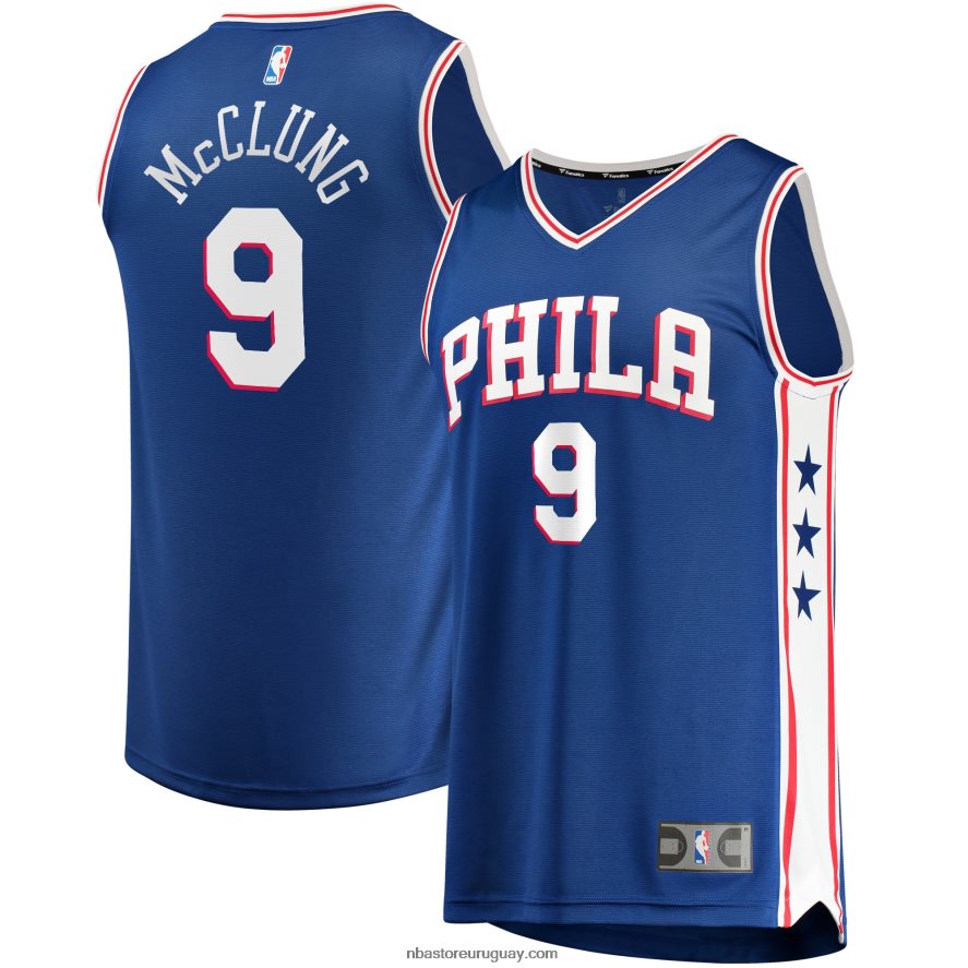 camiseta de jugador de philadelphia 76ers mac mcclung royal fast break 6L080N16748 NBA