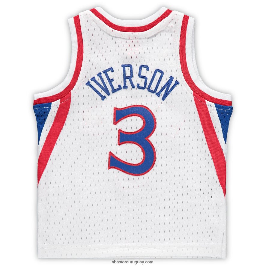 philadelphia 76ers allen iverson white hardwood classics playera de jugador retirado 6L080N16810 NBA