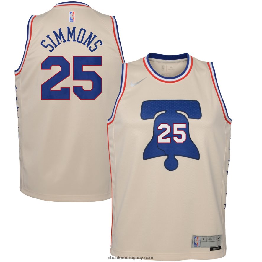 philadelphia 76ers ben simmons nike crema swingman jugador camiseta - edición ganada 6L080N17595 NBA