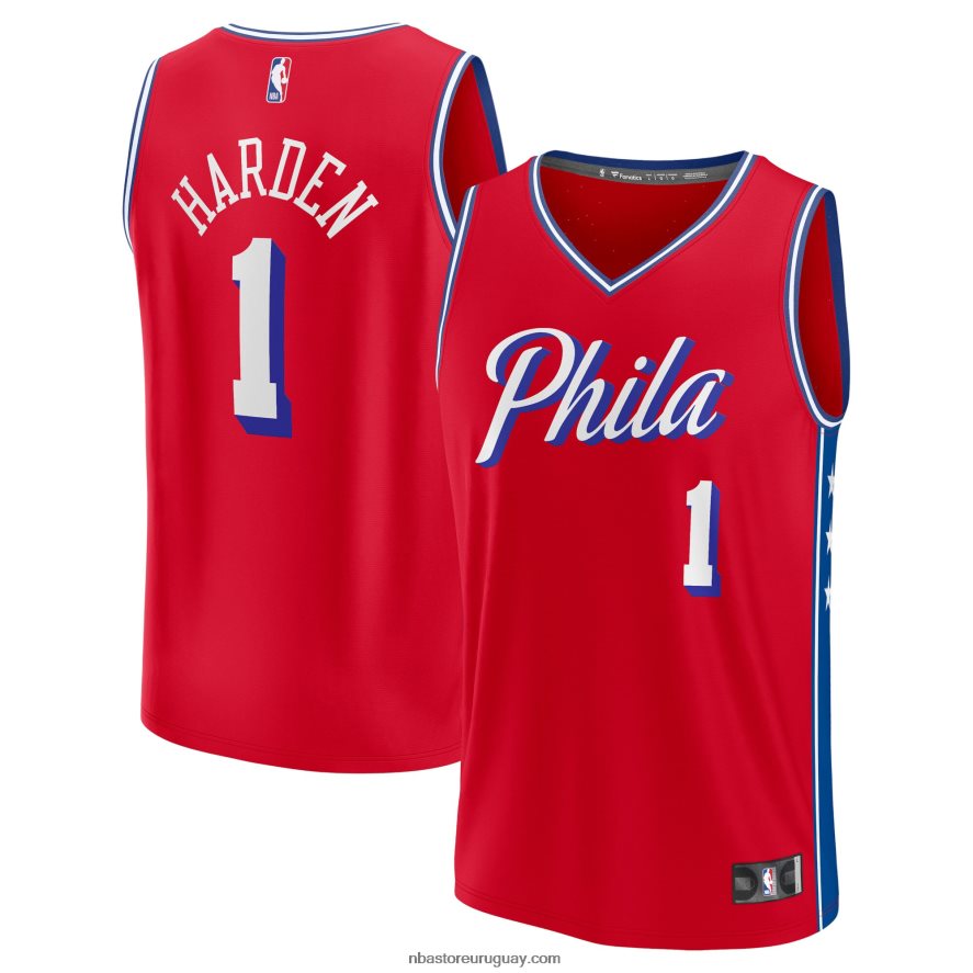 philadelphia 76ers james harden camiseta roja de jugador de contraataque 6L080N17168 NBA
