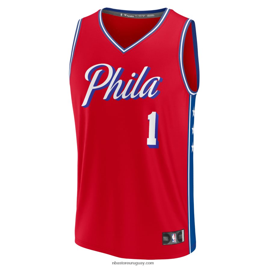 philadelphia 76ers james harden camiseta roja de jugador de contraataque 6L080N17168 NBA