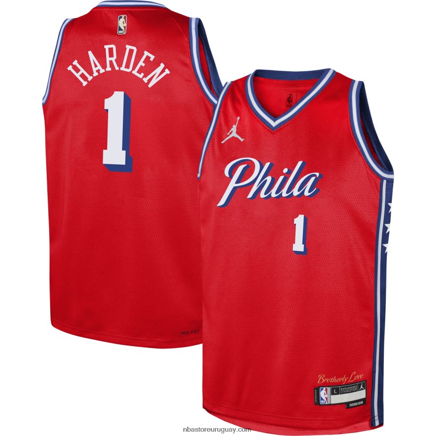 philadelphia 76ers james harden jordan brand rojo swingman jersey 6L080N17123 NBA