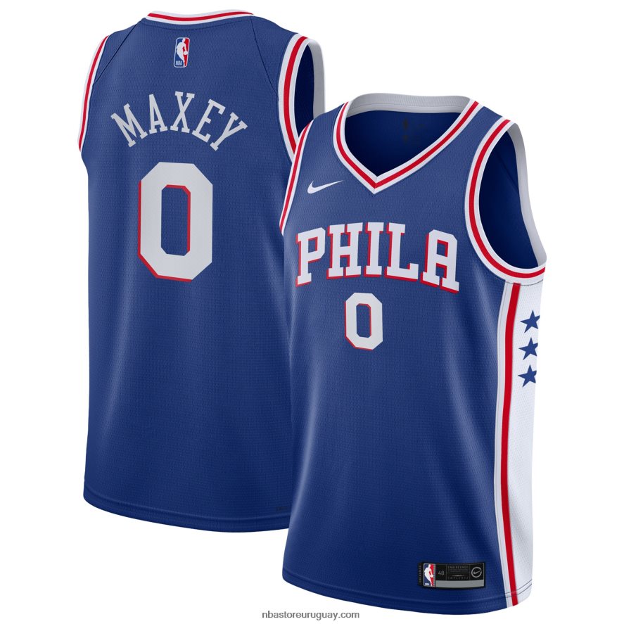 philadelphia 76ers tyrese maxey nike royal swingman camiseta 6L080N16903 NBA