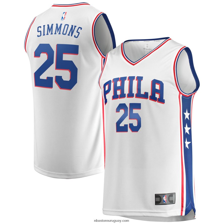 réplica de camiseta blanca de los 76ers de filadelfia ben simmons fast break 6L080N18467 NBA
