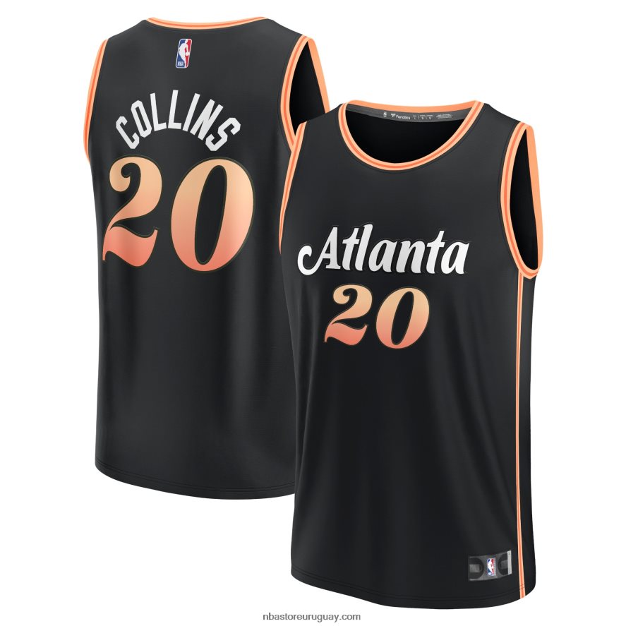 atlanta hawks john collins jersey negro de ruptura rápida 6L080N18720 NBA