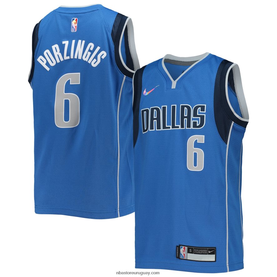 camiseta de los mavericks de dallas mavericks kristaps porzingis nike azul diamante swingman 6L080N18107 NBA