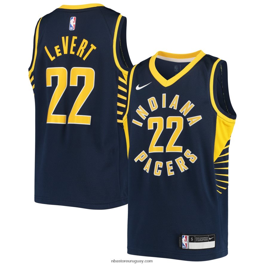 Camiseta Indiana Pacers Caris Levert Nike Swingman Azul Marino 6L080N18322 NBA