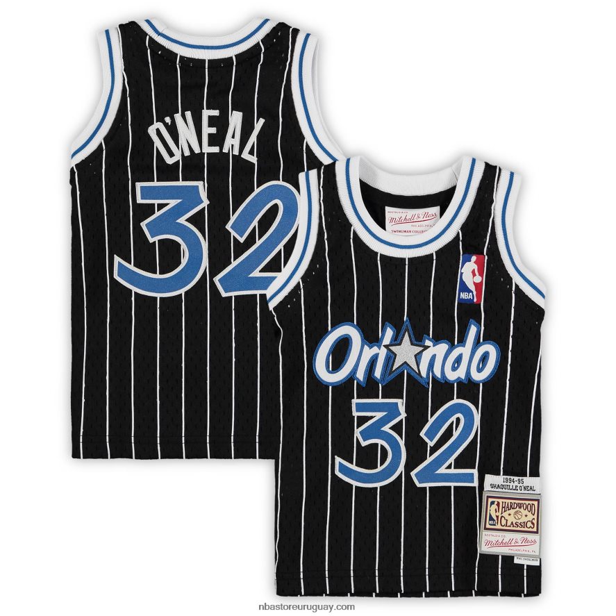 orlando magic shaquille o'neal black hardwood classics playera de jugador retirado 6L080N17122 NBA