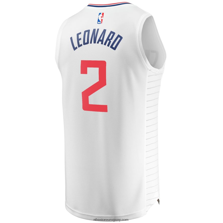 la clippers kawhi leonard camiseta blanca de jugador de quiebre rápido 6L080N17540 NBA
