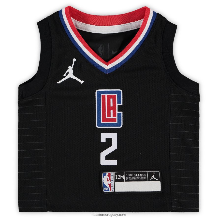 la clippers kawhi leonard jordan marca jersey negro 6L080N17152 NBA