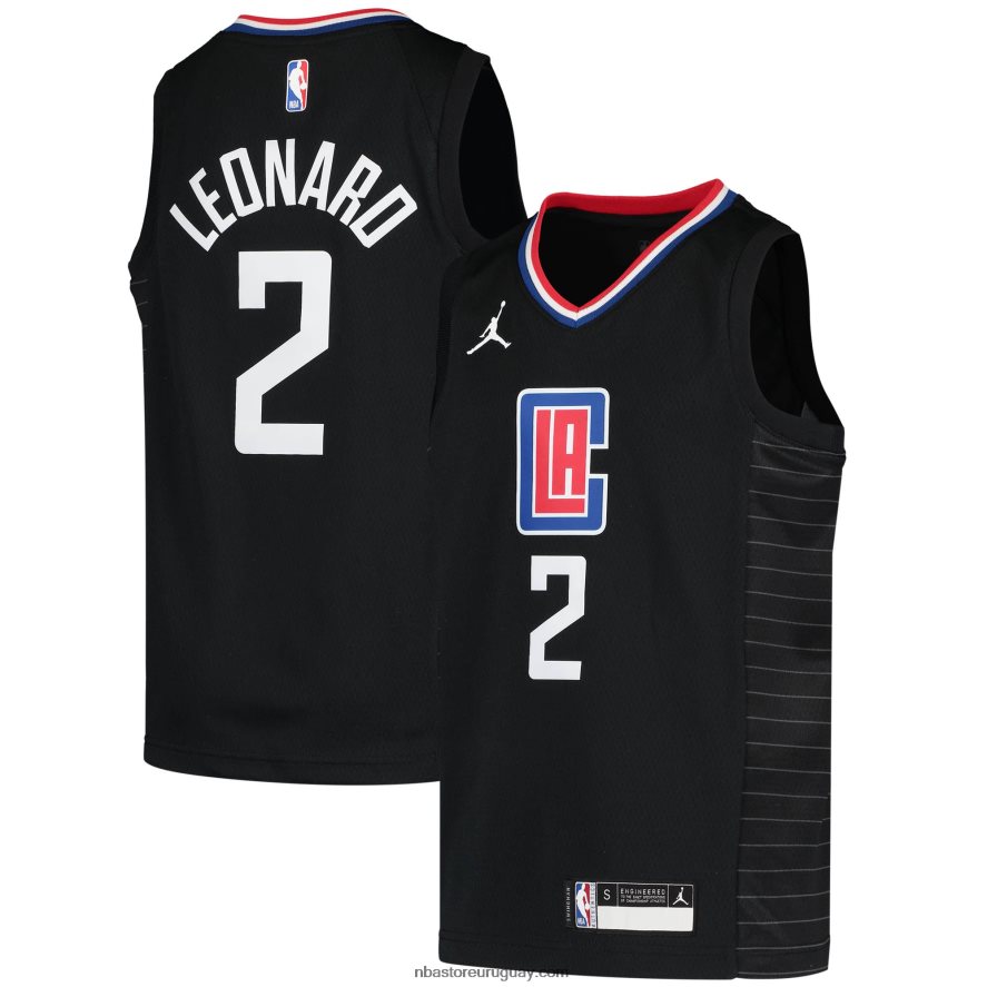 la clippers kawhi leonard jordan marca negro swingman jugador jersey 6L080N18143 NBA