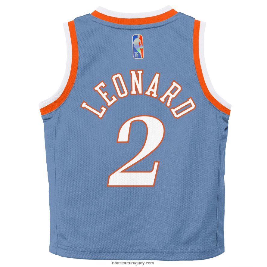 la clippers kawhi leonard nike azul claro ciudad edición réplica jersey 6L080N19156 NBA