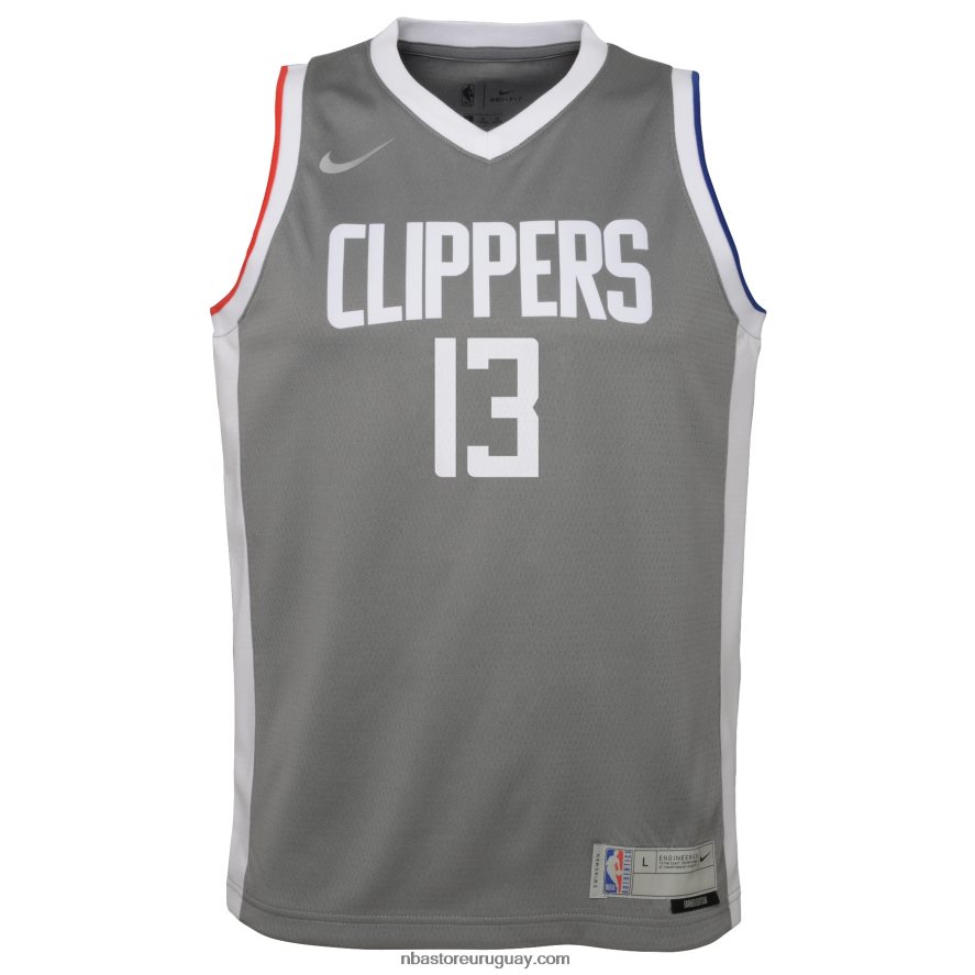 la clippers paul george nike gris swingman jugador jersey - edición ganada 6L080N18550 NBA