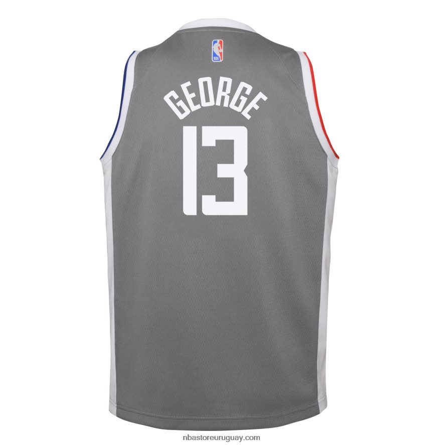 la clippers paul george nike gris swingman jugador jersey - edición ganada 6L080N18550 NBA