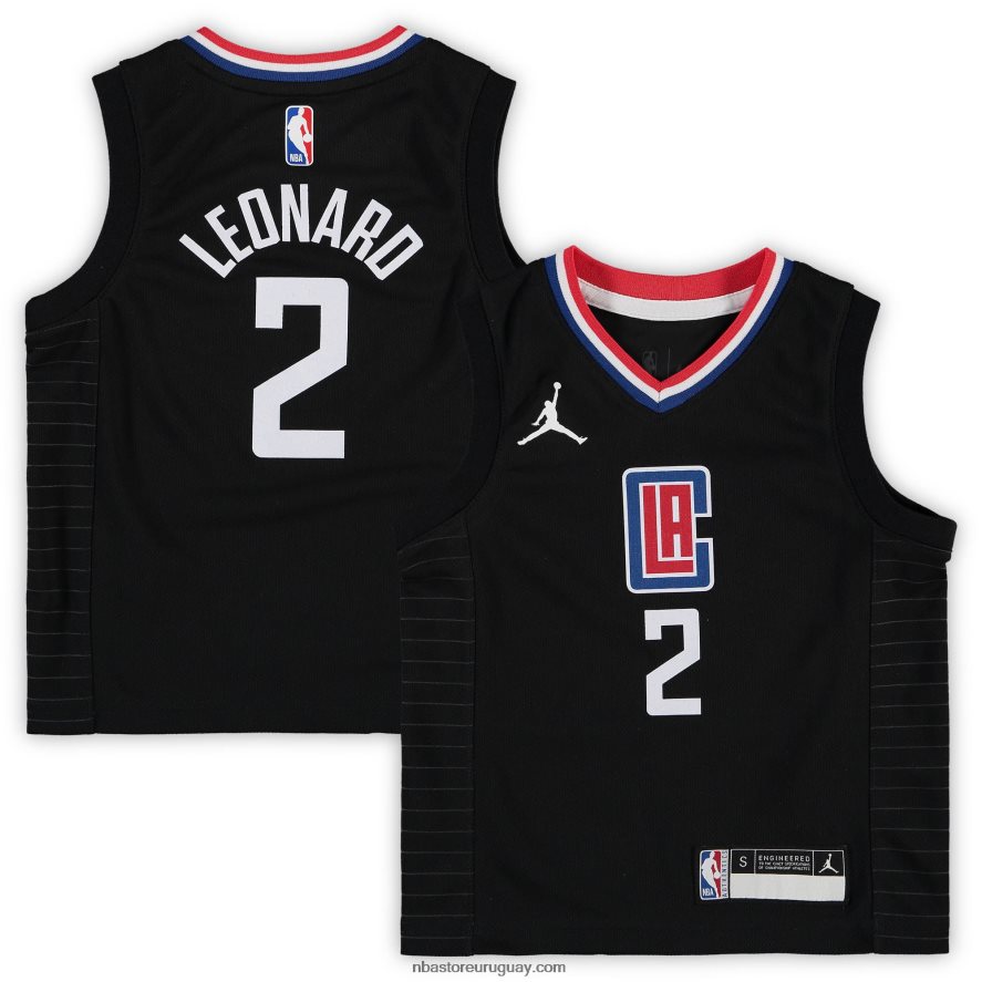 preescolar la clippers kawhi leonard jordan brand negro fast break replica jersey 6L080N17417 NBA