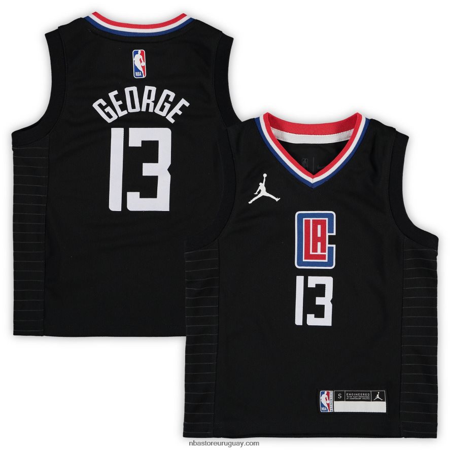 preescolar la clippers paul george jordan brand negro fast break replica jersey 6L080N17399 NBA