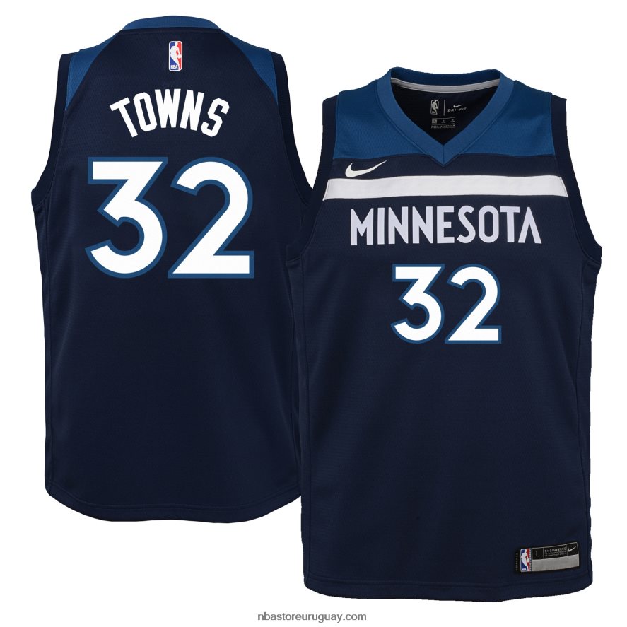 minnesota timberwolves karl-anthony towns nike azul marino swingman jersey 6L080N17316 NBA