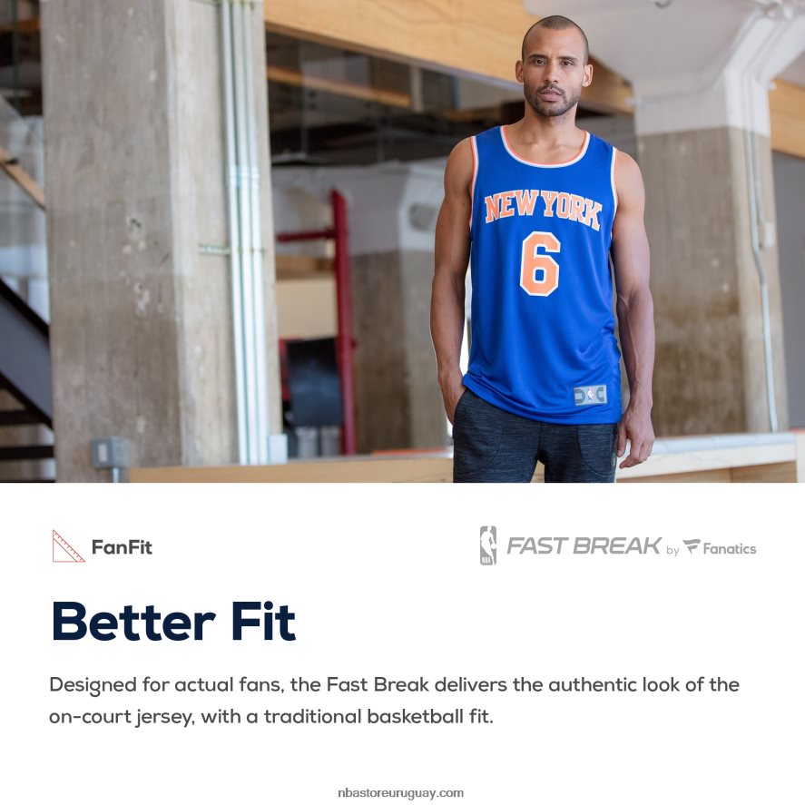 New York Knicks Frank Ntilikina Réplica de camiseta Royal Fast Break 6L080N17686 NBA