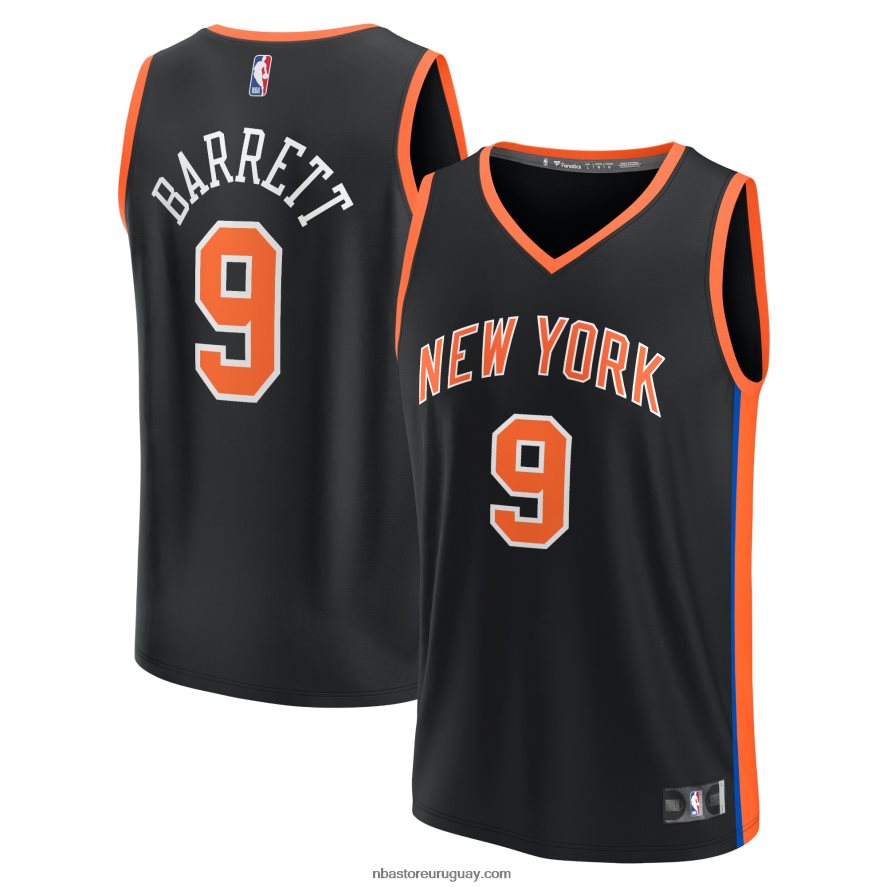 camiseta new york knicks rj barrett negro fastbreak 6L080N16764 NBA
