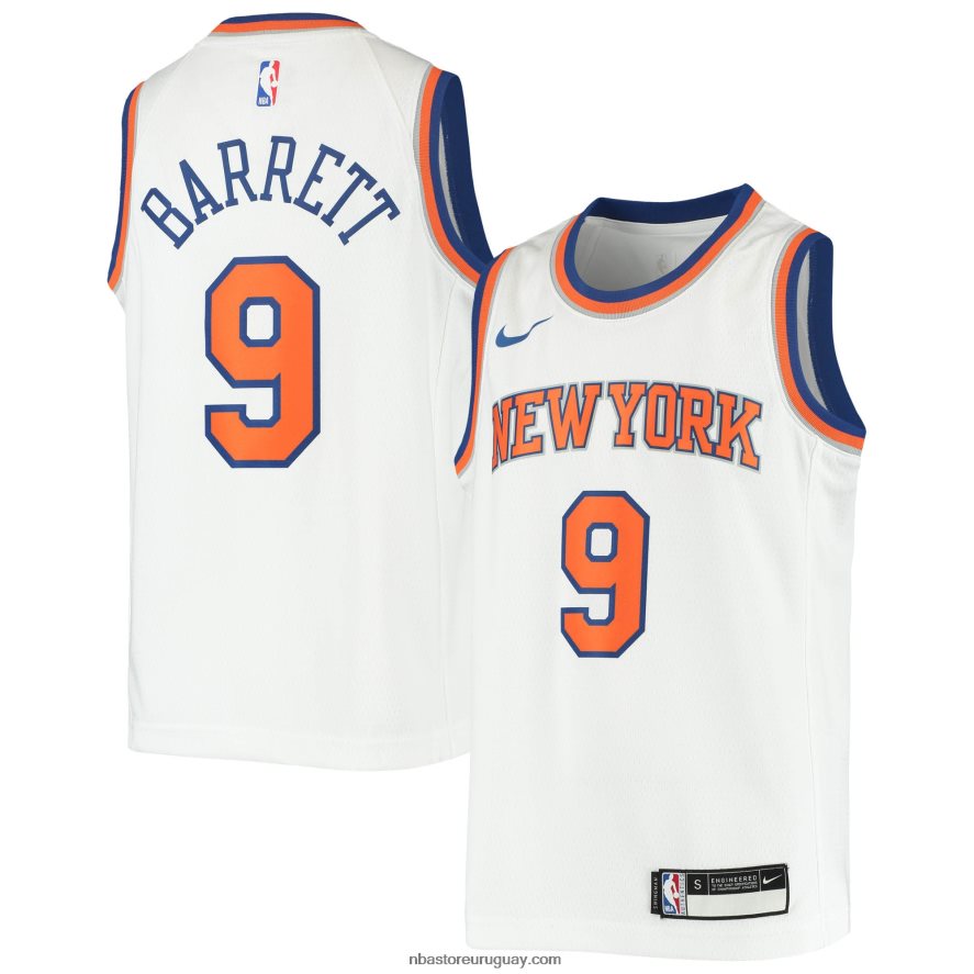 camiseta new york knicks rj barrett nike blanca swingman 6L080N17996 NBA