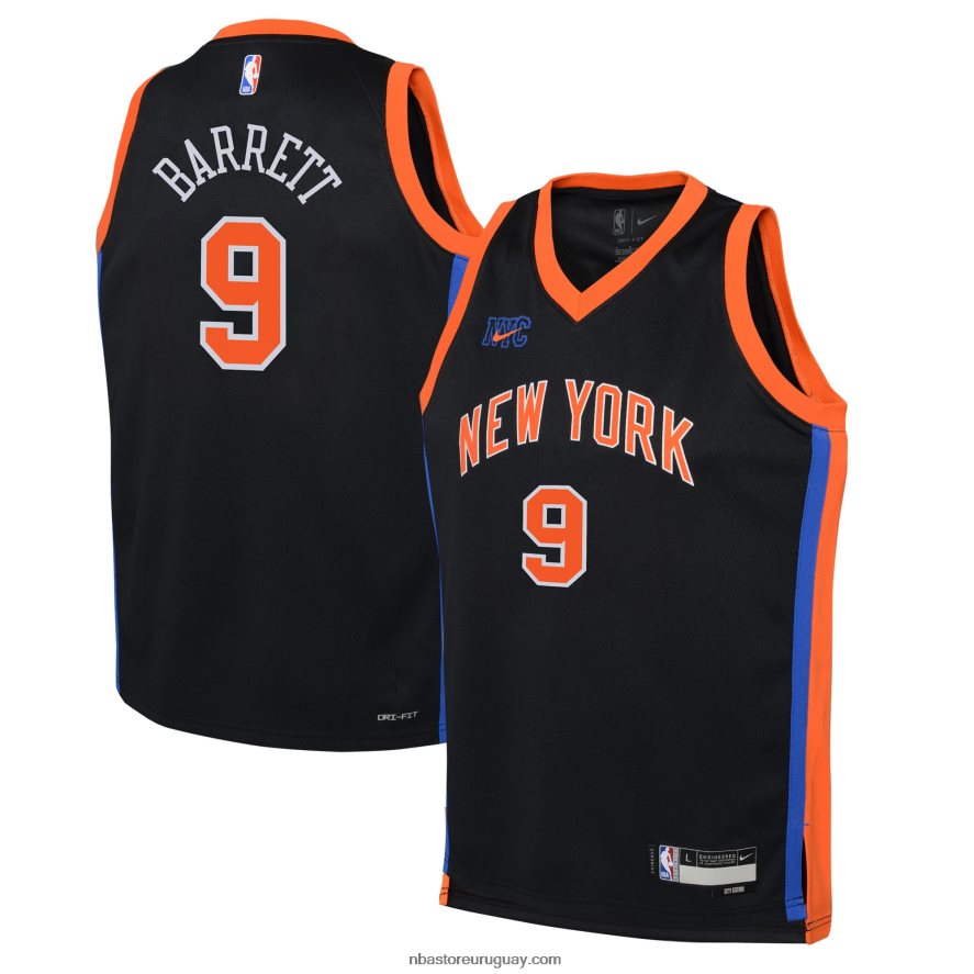 camiseta new york knicks rj barrett nike negro swingman 6L080N17388 NBA