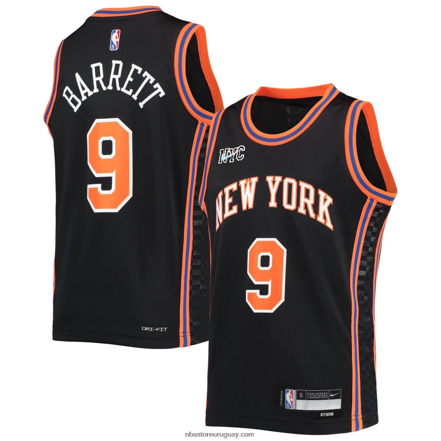 camiseta new york knicks rj barrett nike negro swingman 6L080N18200 NBA