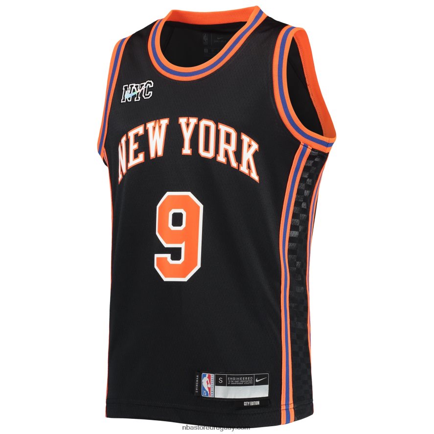 camiseta new york knicks rj barrett nike negro swingman 6L080N18200 NBA