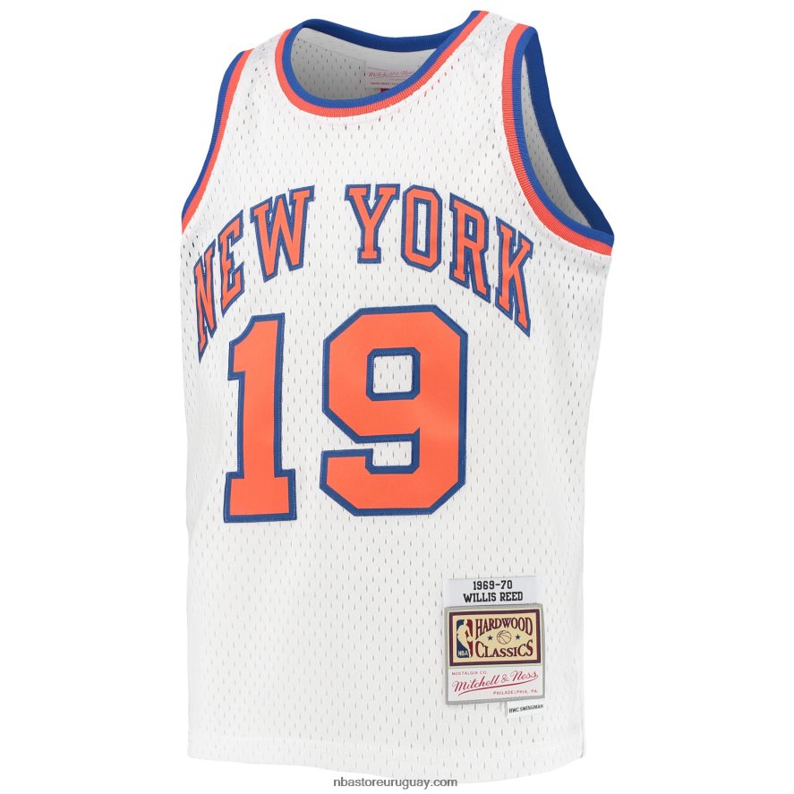 camiseta new york knicks willis reed mitchell & ness blanco 1969-70 hardwood classics swingman 6L080N16859 NBA