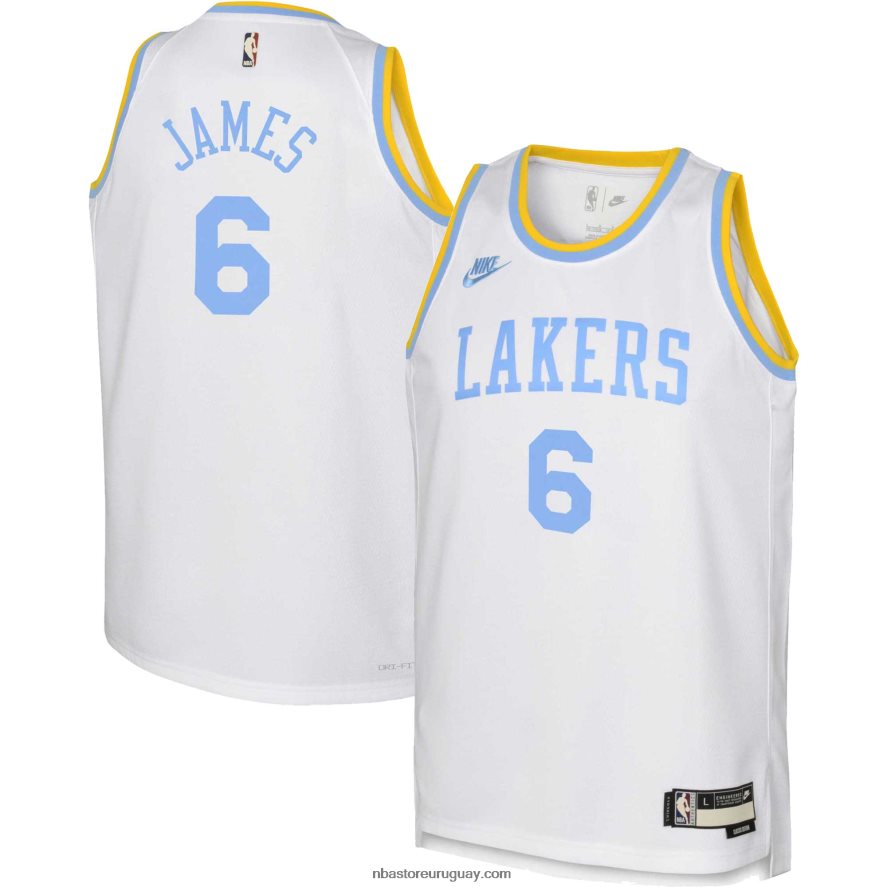 camiseta los angeles lakers lebron james nike swingman blanca 6L080N16741 NBA
