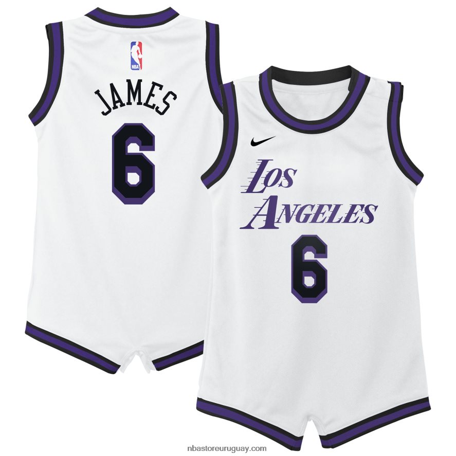 camiseta nike lebron james los angeles lakers replica blanca 6L080N16948 NBA