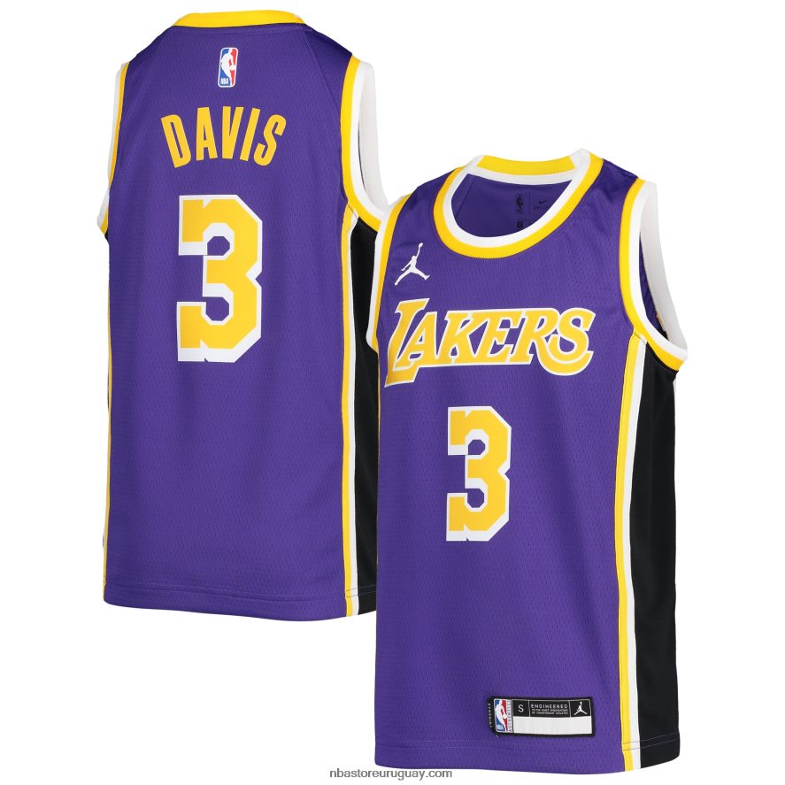 los angeles lakers anthony davis jordan marca púrpura swingman jersey 6L080N18065 NBA