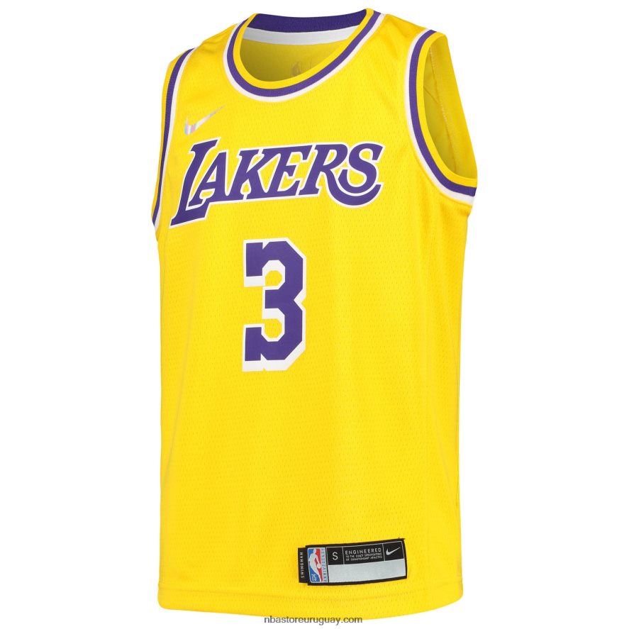 los angeles lakers anthony davis nike oro diamante swingman camiseta 6L080N17383 NBA