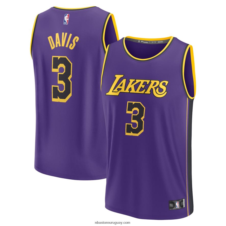 los angeles lakers anthony davis púrpura fast break player jersey 6L080N16756 NBA