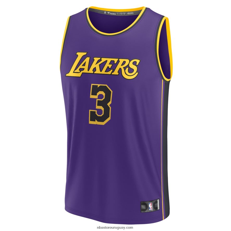 los angeles lakers anthony davis púrpura fast break player jersey 6L080N16756 NBA