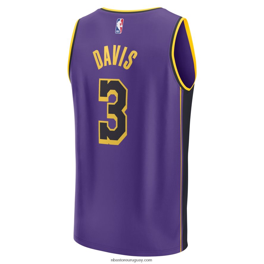 los angeles lakers anthony davis púrpura fast break player jersey 6L080N16756 NBA