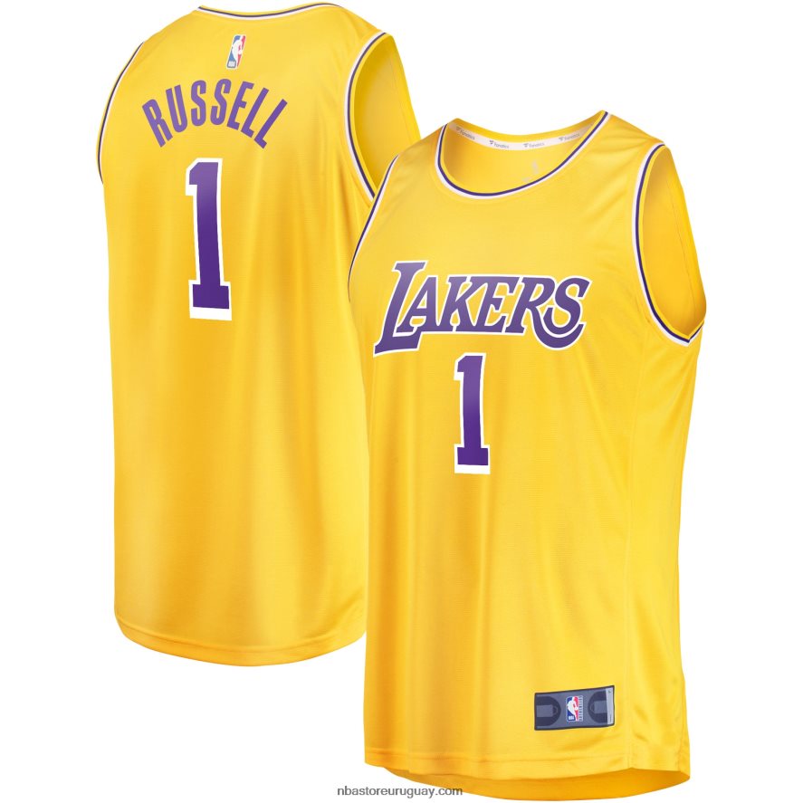 los angeles lakers d\'angelo russell oro fast break player jersey 6L080N16767 NBA