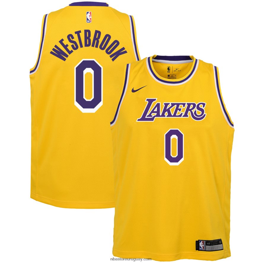 los angeles lakers russell westbrook nike oro swingman camiseta 6L080N18381 NBA