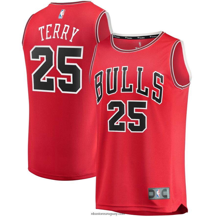 chicago bulls dalen terry red draft selección de primera ronda fast break replica jersey 6L080N16874 NBA