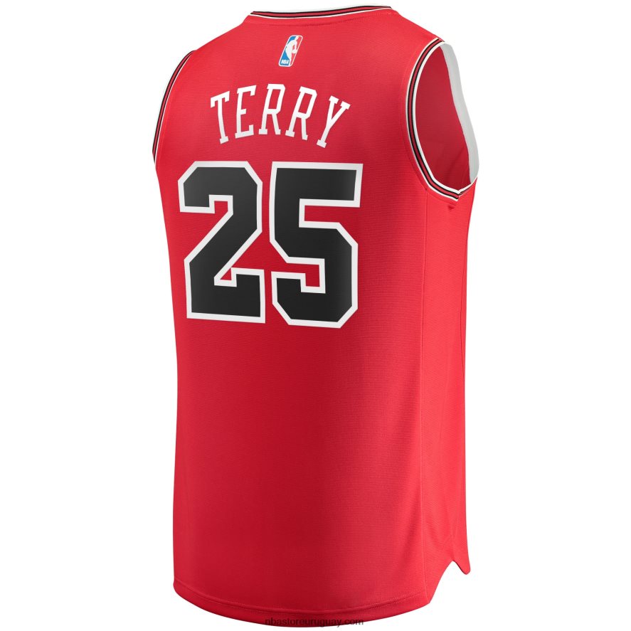chicago bulls dalen terry red draft selección de primera ronda fast break replica jersey 6L080N16874 NBA