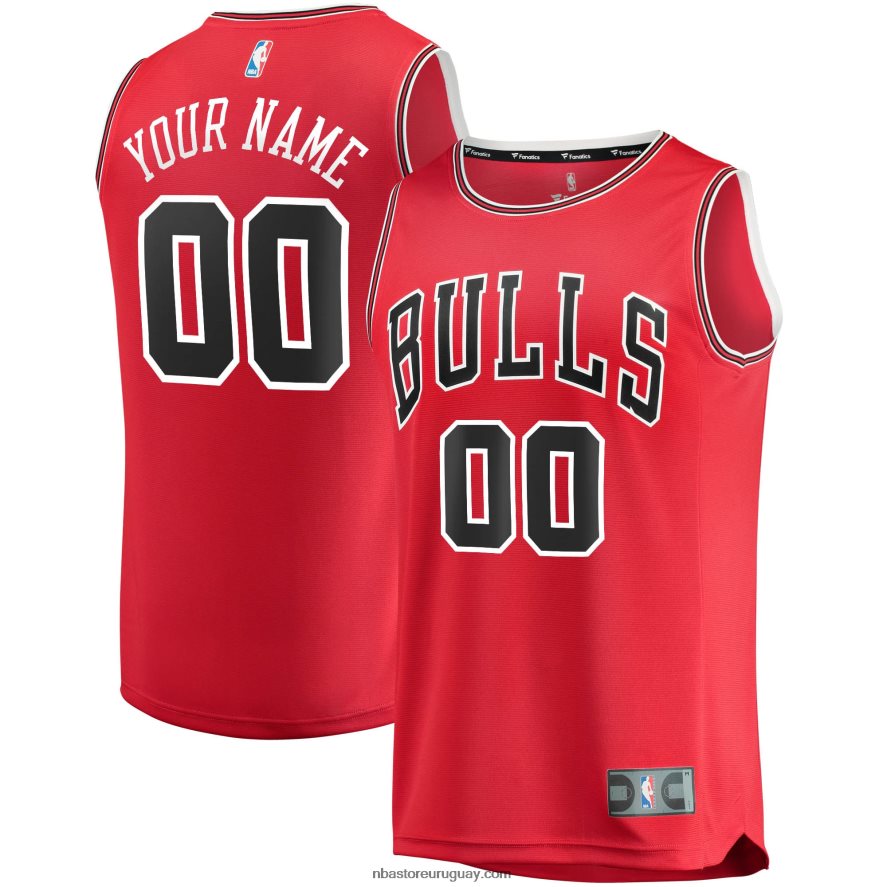 réplica personalizada de la camiseta roja de los toros de chicago 6L080N16712 NBA