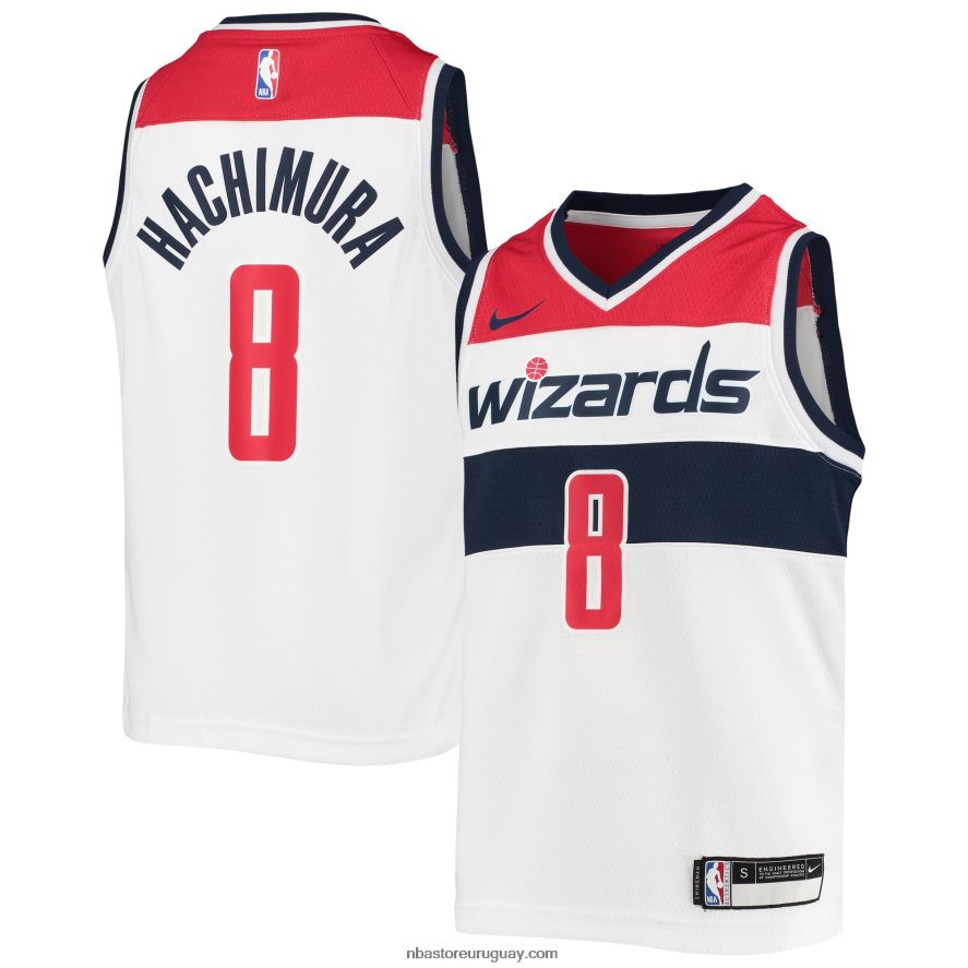 Camiseta Washington Wizards Rui Hachimura Nike Blanco Swingman 6L080N18630 NBA
