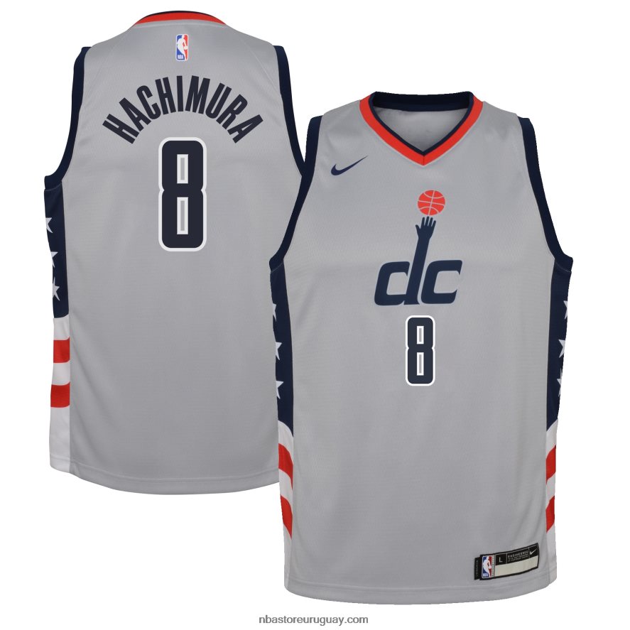 Camiseta Washington Wizards Rui Hachimura Nike Swingman Gris 6L080N18667 NBA